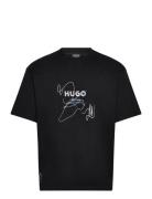 Nabion Tops T-shirts Short-sleeved Black HUGO BLUE