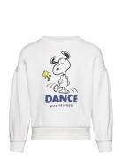 Snoopy Textured Sweatshirt Tops Sweat-shirts & Hoodies Sweat-shirts Wh...