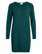 Viril L/S Knit Dress - Noos Knelang Kjole Green Vila