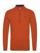 Mcs Half Zip Knit Ceder Park M Tops Knitwear Half Zip Jumpers Orange M...