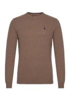 Mcs O-Neck Knit Georgetown Men Tops Knitwear Round Necks Brown MCS