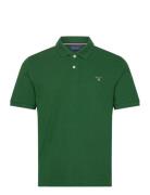 Emb Original Shield Polo Tops Polos Short-sleeved Green GANT