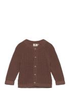 Cardigan Knit Tops Knitwear Cardigans Brown En Fant