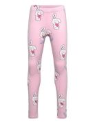 Leggings Br Aop Bunnies Bottoms Leggings Pink Lindex