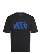 Nafralo Tops T-shirts Short-sleeved Black HUGO BLUE