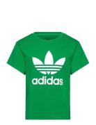 Trefoil Tee Tops T-shirts Short-sleeved Green Adidas Originals