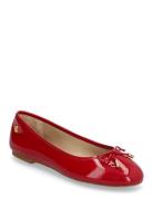 Jayna Crinkle Patent Leather Flat Ballerinasko Ballerinaer Red Lauren ...