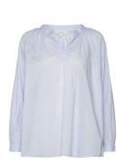 Niellapw Sh Tops Blouses Long-sleeved Blue Part Two