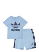 Short Tee Set Sets Sets With Short-sleeved T-shirt Blue Adidas Origina...