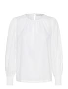 Karoca Ls Blouse Tops Blouses Long-sleeved White Kaffe