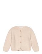 Button Knit Cardigan Tops Knitwear Cardigans Beige Mango