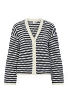 Yascibyl Ls Knit Cardigan Noos Tops Knitwear Cardigans Navy YAS