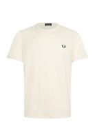 Ringer T-Shirt Tops T-shirts Short-sleeved Cream Fred Perry