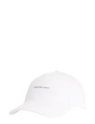 Printed Monologo Cap Accessories Headwear Caps White Calvin Klein