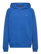 Shield Hoodie Tops Sweat-shirts & Hoodies Hoodies Blue GANT