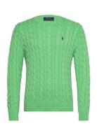 5/1 Roving Cotton-Lsl-Plo Designers Knitwear Round Necks Green Polo Ra...