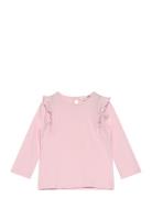 Long -Sleeved T-Shirt With Ruffles Tops T-shirts Long-sleeved T-shirts...