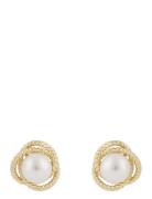 Lydia Pearl Ear G/White Accessories Jewellery Earrings Studs White SNÖ...