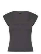 Soft Touch Tight Top Tops T-shirts & Tops Sleeveless Grey Gina Tricot