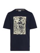 Short Sleeves Tee-Shirt Tops T-shirts Short-sleeved Navy BOSS