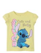 Nmffolly Stitch Ss Top Noos Wdi Tops T-shirts Short-sleeved Yellow Nam...