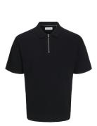 Jjtroy Knit Zip Polo Jnr Tops T-shirts Polo Shirts Short-sleeved Polo ...