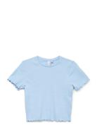 Vmlavender Ss Cropped Top Jrs Girl Tops T-shirts Short-sleeved Blue Ve...