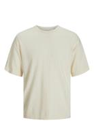 Jjeemil Knit Tee Ss Ln Tops T-shirts Short-sleeved Cream Jack & J S