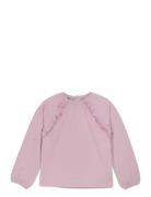 T-Shirt Longsleeve Structure Tops Blouses & Tunics Pink Daily 7