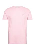 Slim Pique Ss T-Shirt Tops T-shirts Short-sleeved Pink GANT