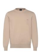 Pacas-L Tops Knitwear Round Necks Beige BOSS