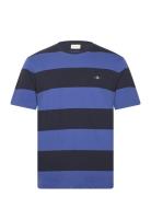 Bar Stripe Ss T-Shirt Tops T-shirts Short-sleeved Navy GANT