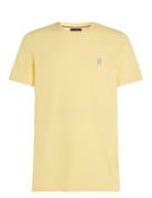 Monogram Imd Tee Tops T-shirts Short-sleeved Yellow Tommy Hilfiger