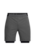 Ua Vanish Woven 2In1 Sts Sport Shorts Sport Shorts Grey Under Armour