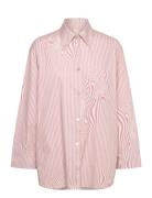 Rhona Tops Shirts Long-sleeved Pink Brixtol Textiles