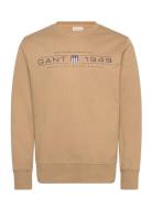 Graphic C-Neck Sweat Tops Sweat-shirts & Hoodies Sweat-shirts Beige GA...