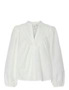 Yaselly Ls Shirt Tops Blouses Long-sleeved White YAS