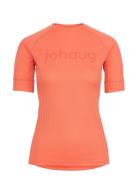 Rib Tech Tee Sport T-shirts & Tops Short-sleeved Orange Johaug