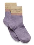 Norma Glitter Socks Sokker Strømper Purple Mp Denmark