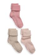 Ida Glitter Socks - 3-Pack Sokker Strømper Pink Mp Denmark