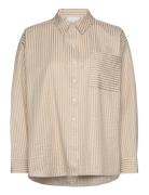 Cara Shirt Tops Shirts Long-sleeved Beige Noella