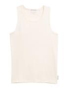 Basic Rib Top Tops T-shirts Sleeveless Cream Tom Tailor