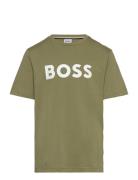 Short Sleeves Tee-Shirt Tops T-shirts Short-sleeved Green BOSS