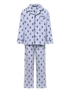 S6-Sleepwear Pant Set Pyjamas Sett Blue Ralph Lauren Kids