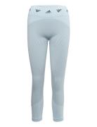 Aeroknit Training 7/8 Tights Bottoms Running-training Tights Blue Adid...