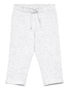 Elastic Waist Cotton Trousers Bottoms Sweatpants Grey Mango