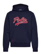 Logo Double-Knit Hoodie Designers Sweat-shirts & Hoodies Hoodies Navy ...