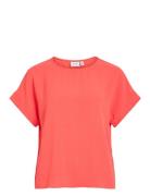 Vijosa S/S Top - Noos Tops T-shirts & Tops Short-sleeved Orange Vila