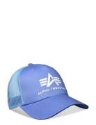 Basic Trucker Cap Accessories Headwear Caps Blue Alpha Industries