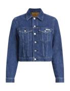 Cropped 90S Denim Trucker Dongerijakke Denimjakke Blue Calvin Klein Je...